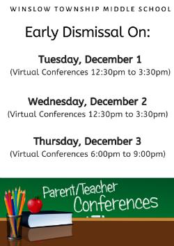 Parent/Teacher Virtual Conferences